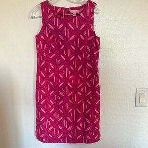 Lilly Pulitzer women's size 4 pink formal business cotton‎ spandex zip lined